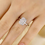 Classic 4.5Ct Cushion Cut Engagement Ring Travel Ring In Sterling Silver - louilyjewelry