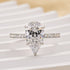 3.0Ct Pear Cut Engagement Ring Travel Ring In Sterling Silver - louilyjewelry