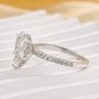 3.0Ct Pear Cut Engagement Ring Travel Ring In Sterling Silver - louilyjewelry