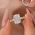 Vintage 5.5Ct Cushion Cut Engagement Ring In Sterling Silver For Women - louilyjewelry