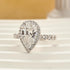 4.0Ct Pear Cut Halo Engagement Ring Travel Ring In Sterling Silver - louilyjewelry