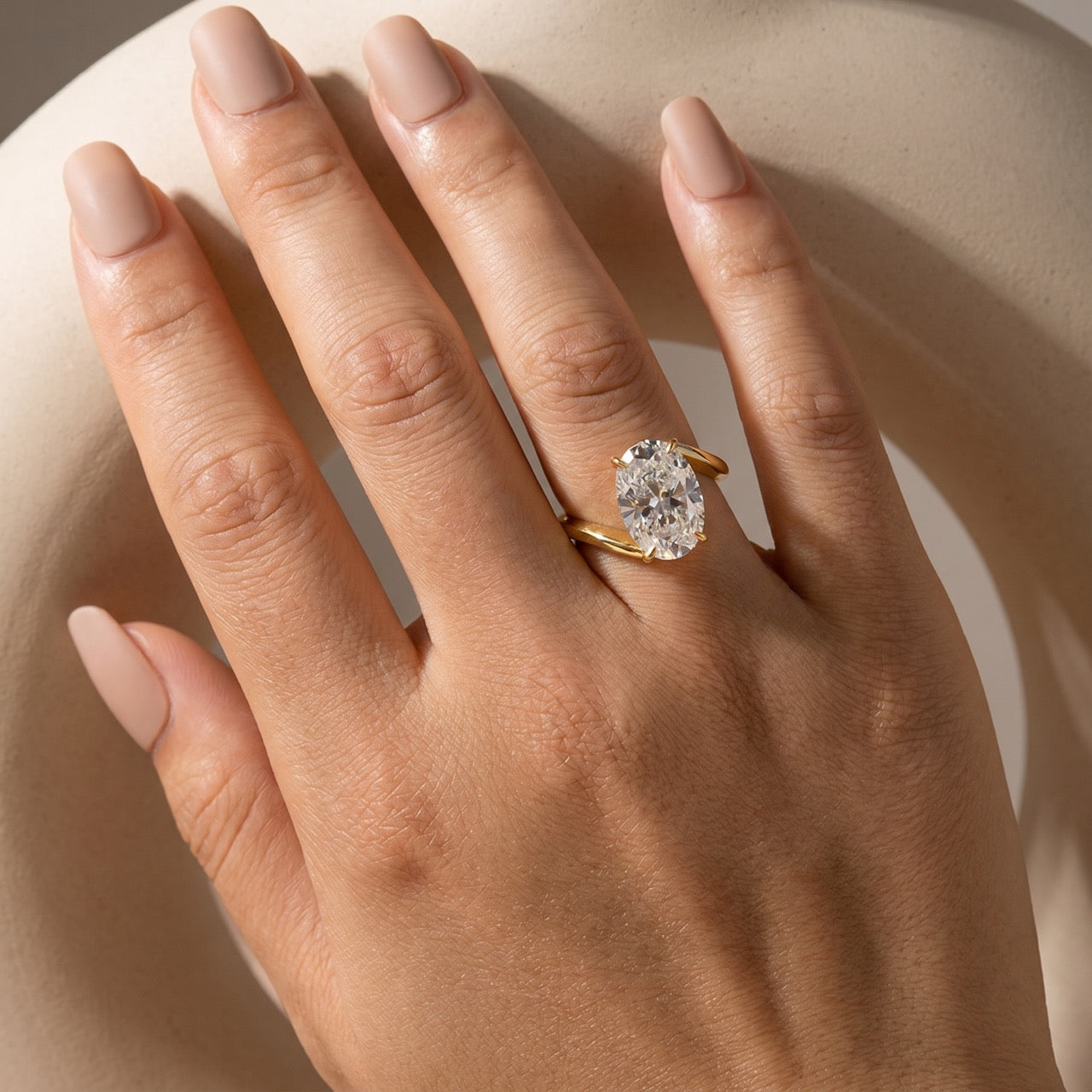 S925 Moissanite 5.5Ct Oval Cut Unique Engagement Ring Travel Rings In Sterling Silver