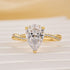2.0Ct Pear Cut Twist Engagement Ring In Sterling Silver - louilyjewelry