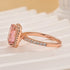 3.0Ct Radiant Cut Halo Pink Stone Engagement Ring In Sterling Silver - louilyjewelry