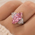 4.0Ct Pink Marquise Cut Three Stone Engagement Ring Travel Ring In Sterling Silver - louilyjewelry