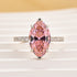 Pink 4.0Ct Marquise Cut Engagement Ring In Sterling Silver - louilyjewelry