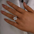 5.0Ct Radiant Cut Hidden Halo Luxe Engagement Ring In Sterling Silver - louilyjewelry