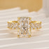 5.0Ct Radiant Cut Hidden Halo Luxe Engagement Ring In Sterling Silver - louilyjewelry