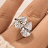 Toi et Moi Oval Cut & Pear Cut Engagement Ring Travel Ring - louilyjewelry