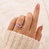4.0Ct Oval Cut Pink Stone Three Stone Engagement Ring In Sterling Silver - louilyjewelry