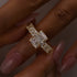 3.5Ct Radiant Cut Luxe Engagement Ring Travel Ring In Sterling Silver - louilyjewelry