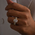 3.5Ct Radiant Cut Luxe Engagement Ring Travel Ring In Sterling Silver - louilyjewelry
