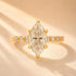 3.0Ct marquise cut moissanite wedding ring set in yellow gold