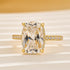 Bright 5.5Ct Cushion Cut Pavé Yellow Gold Engagement Ring For Women In Sterling Silver - louilyjewelry