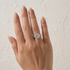 Moissanite Split Shank 4.0 Carat Round Cut White Gold Engagement Ring - louilyjewelry
