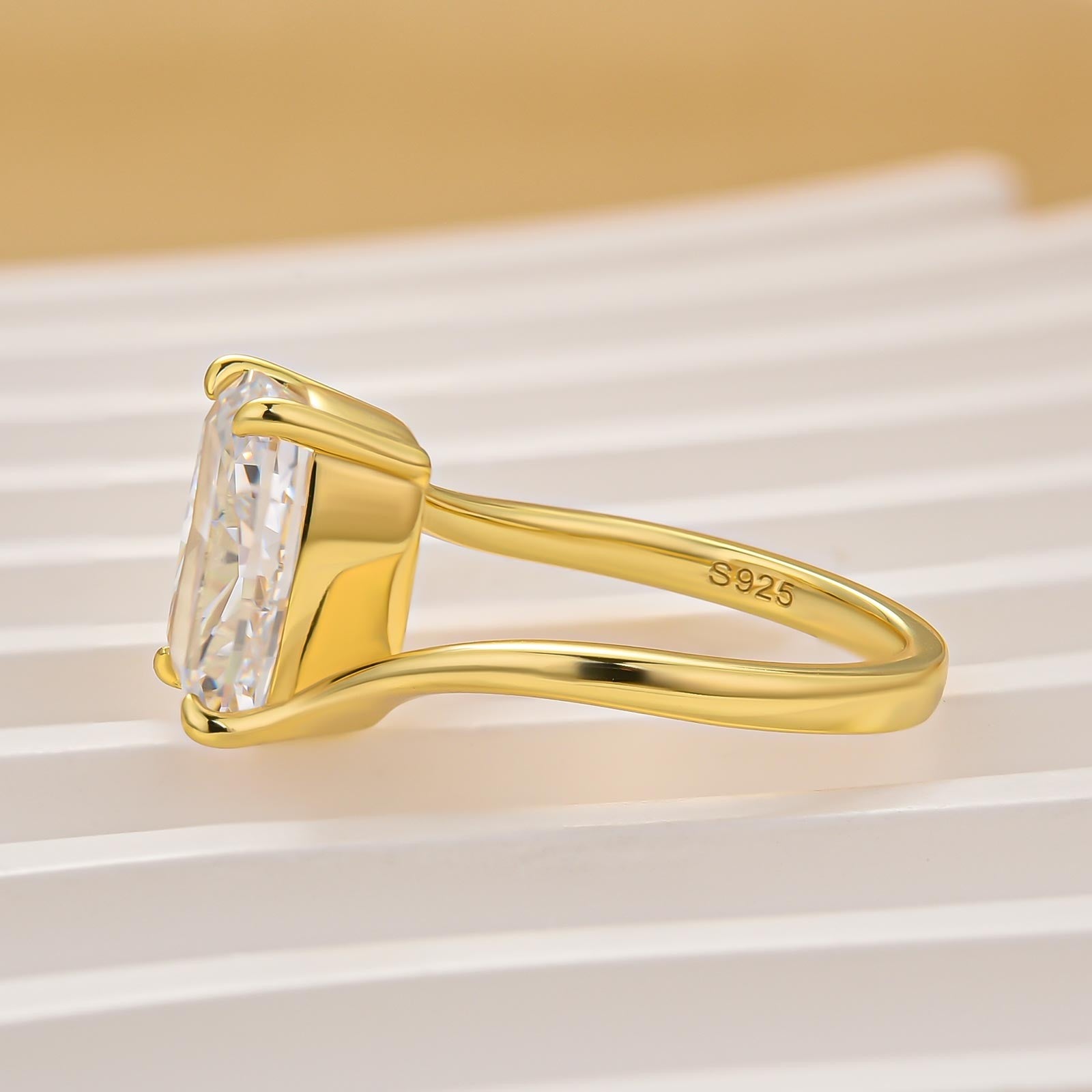 Louily Special 4.5Ct Cushion Cut Engagement Ring For Women In Sterling Silver