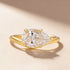 2.5Ct East-West Pear Cut Moissanite Ring in S925 Sterling Silver - louilyjewelry