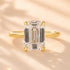 3.5Ct emerald cut solitaire engagement ring