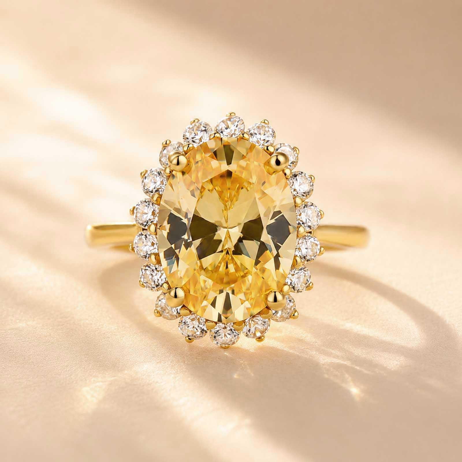 4.5 Carat Halo Oval Cut Blue/Red/Green/Yellow Sapphire Engagement Ring In Sterling Silver