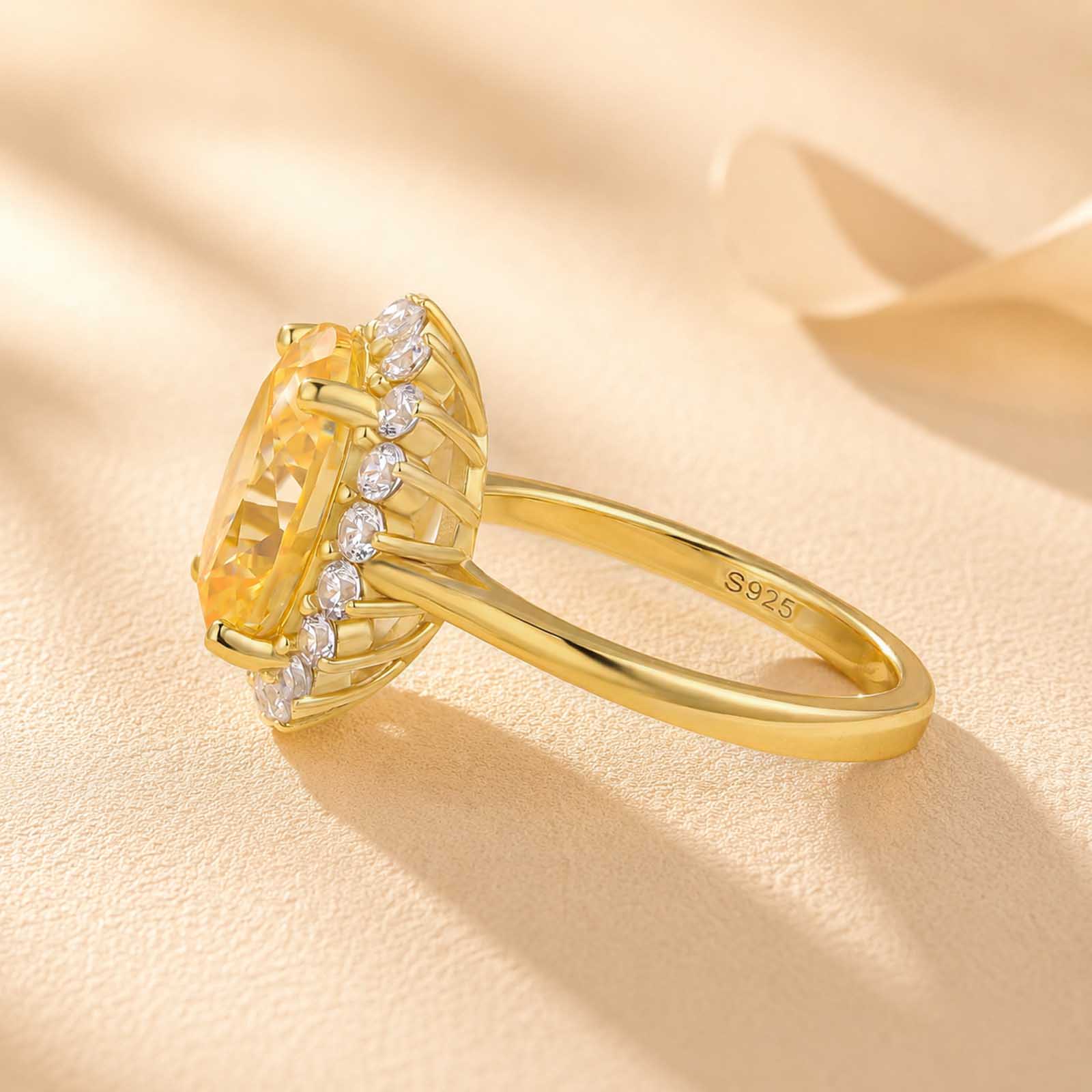 4.5 Carat Halo Oval Cut Blue/Red/Green/Yellow Sapphire Engagement Ring In Sterling Silver