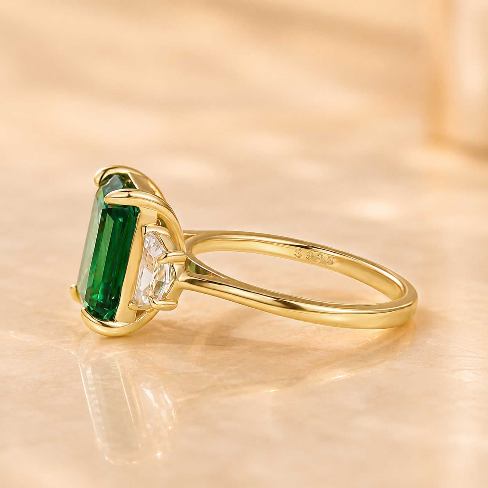 S925 5.0Ct Radiant Cut Paraiba Tourmaline Sona Simulated Diamond Engagement Ring Travel Ring For Everyday Wear