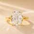Yellow Gold 5.5Ct Cushion Cut Split Shank Engagement Ring