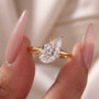 Moissanite 2.8Ct Pear Cut Solitaire Six‑Prong Travel Ring In Sterling Silver