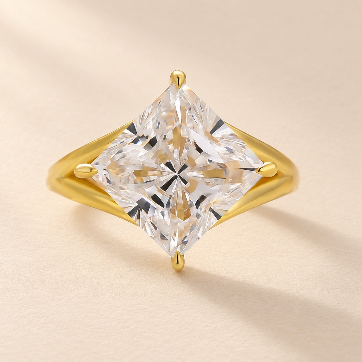 S925 7.0Ct Princess Cut Statement Engagement Ring For Women