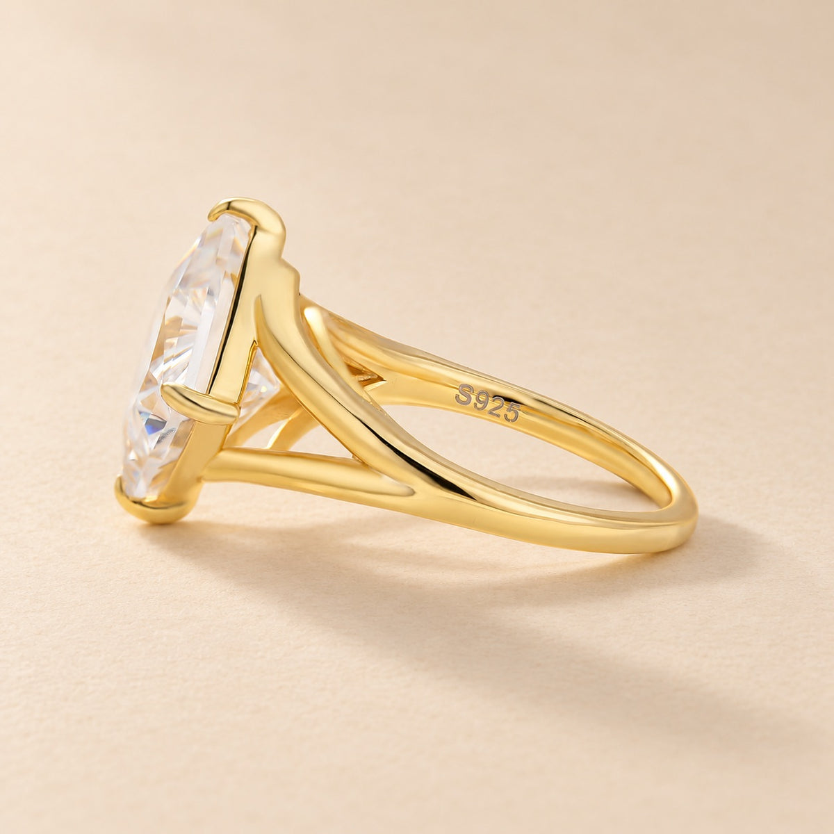 S925 7.0Ct Princess Cut Statement Engagement Ring For Women