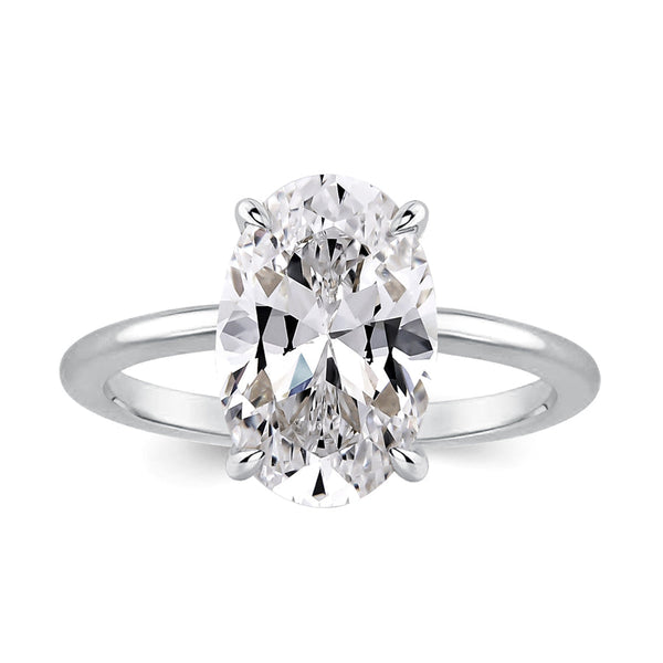Louily Moissanite Classic Oval Cut Engagement Ring