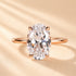 Front view of 3.5Ct oval cut solitaire engagement ring