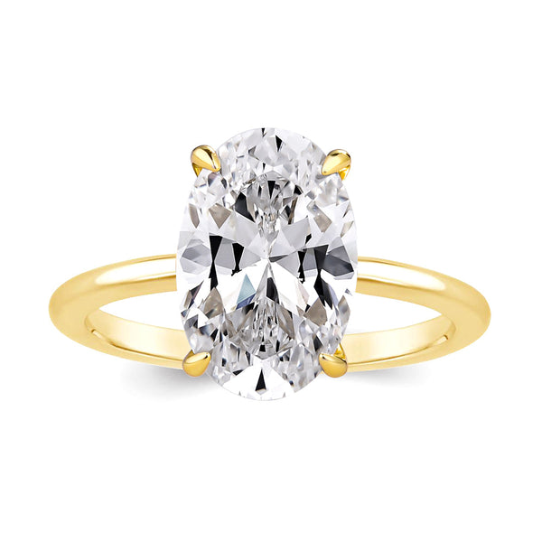 Louily Moissanite Classic Oval Cut Engagement Ring