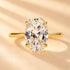 Yellow gold 3.5Ct oval cut engagement ring front view