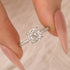 Louily 2~2.5 Carat Cushion Cut White Sapphire Women's Engagement Ring - louilyjewelry