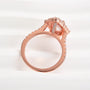Louily Exquisite 2.2 Carat Halo Pear Cut Rose Gold Engagement Ring In Sterling Silver - louilyjewelry