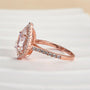 Louily Exquisite 2.2 Carat Halo Pear Cut Rose Gold Engagement Ring In Sterling Silver - louilyjewelry