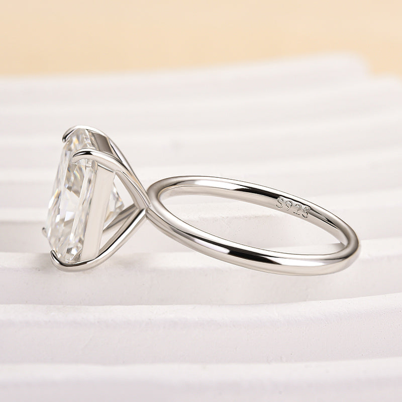 Louily Timeless Moissanite 4.5 Ct Radiant Cut Engagement Ring - louilyjewelry