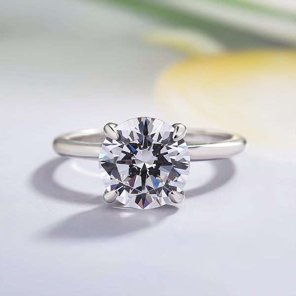 Louily Bright Round Cut 3PC Women's Wedding Set In Sterling Silver