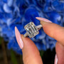 Louily Moissanite 4.5 Carat Emerald Cut Engagement Ring For Women - louilyjewelry