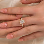 Louily Elegant 4.5Ct Radiant Cut Engagement Ring Promise Ring For Her - louilyjewelry