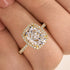 Louily Luxurious Halo Cushion Cut Simulated Diamond Engagement Ring In Sterling Silver - louilyjewelry