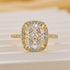Louily Luxurious Halo Cushion Cut Simulated Diamond Engagement Ring In Sterling Silver - louilyjewelry