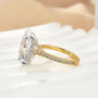 Louily Luxurious Yellow Gold 8.0Ct Oval Cut Engagement Ring In Sterling Silver - louilyjewelry