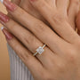 Louily Sparkle Square Princess Cut Engagement Ring For Women In Sterling Silver - louilyjewelry
