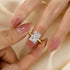 Louily Elegant Radiant Cut Engagement Ring In Sterling Silver - louilyjewelry