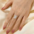Louily Elegant Radiant Cut Engagement Ring In Sterling Silver - louilyjewelry