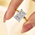 Louily Elegant Radiant Cut Engagement Ring In Sterling Silver - louilyjewelry