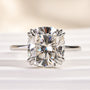 Louily Moissanite 4.5 Carat Cushion Cut Engagement Ring - louilyjewelry