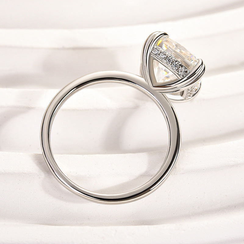 Louily Moissanite 4.5 Carat Cushion Cut Engagement Ring - louilyjewelry