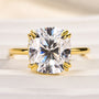 Louily Moissanite 4.5 Carat Cushion Cut Engagement Ring - louilyjewelry